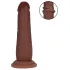 RealRock - dubbeldensitets realistisk dildo (brun) - 15,5 cm