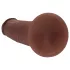 RealRock - dubbeldensitets realistisk dildo (brun) - 15,5 cm