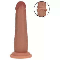   RealRock - realistisk dildo med dubbel densitet (solbränd) - 15,5 cm