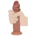 RealRock - realistisk dildo med dubbel densitet (solbränd) - 15,5 cm
