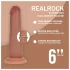 RealRock - realistisk dildo med dubbel densitet (solbränd) - 15,5 cm