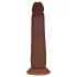 RealRock - realistisk dildo med dubbel densitet (brun) - 18,5 cm