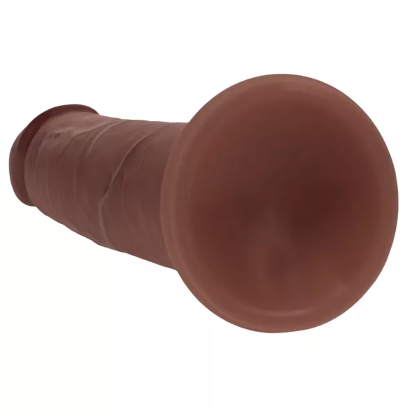 RealRock - realistisk dildo med dubbel densitet (brun) - 18,5 cm