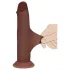 RealRock - realistisk dildo med dubbel densitet (brun) - 18,5 cm