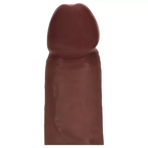 RealRock - realistisk dildo med dubbel densitet (brun) - 18,5 cm