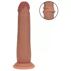   RealRock - verklighetstroget dildo med dubbel densitet (solbränd) - 18,5 cm