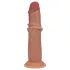 RealRock - verklighetstroget dildo med dubbel densitet (solbränd) - 18,5 cm