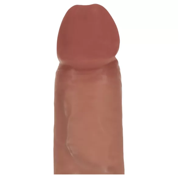 RealRock - verklighetstroget dildo med dubbel densitet (solbränd) - 18,5 cm