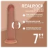 RealRock - verklighetstroget dildo med dubbel densitet (solbränd) - 18,5 cm