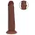 RealRock - realistisk dildo med dubbel densitet (brun) - 20,5 cm