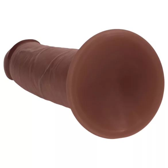 RealRock - realistisk dildo med dubbel densitet (brun) - 20,5 cm