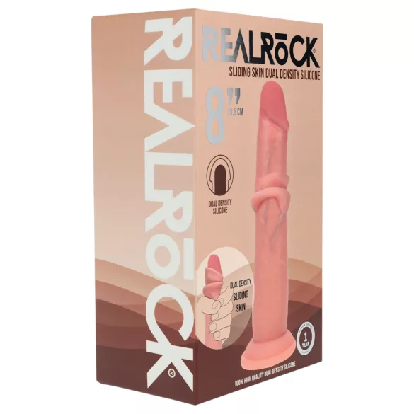 RealRock - realistisk dildo med dubbel densitet (hudfärgad) - 20,5 cm