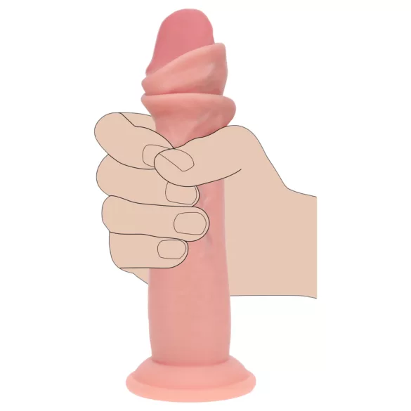 RealRock - realistisk dildo med dubbel densitet (hudfärgad) - 20,5 cm