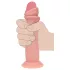 RealRock - realistisk dildo med dubbel densitet (hudfärgad) - 20,5 cm