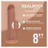 RealRock - realistisk dildo med dubbel densitet (solbrun) - 20,5 cm