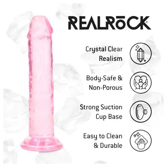 RealRock - verklighetstrogen dildo med sugkopp (rosa) - 12,7 cm