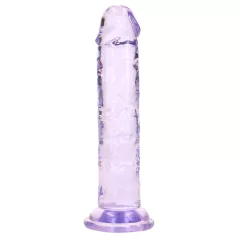 RealRock - naturtrogen dildo med sugkopp (lila) - 12,7 cm