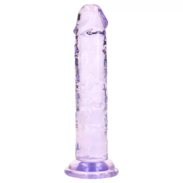 RealRock - naturtrogen dildo med sugkopp (lila) - 12,7 cm