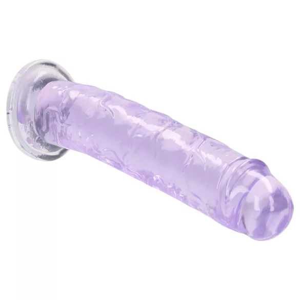 RealRock - naturtrogen dildo med sugkopp (lila) - 12,7 cm