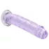RealRock - naturtrogen dildo med sugkopp (lila) - 12,7 cm