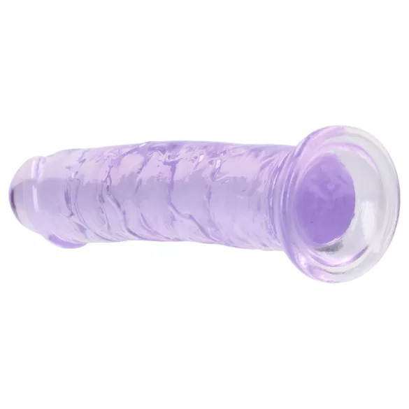RealRock - naturtrogen dildo med sugkopp (lila) - 12,7 cm