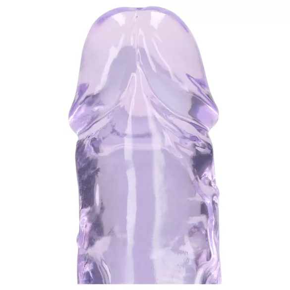 RealRock - naturtrogen dildo med sugkopp (lila) - 12,7 cm