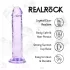 RealRock - naturtrogen dildo med sugkopp (lila) - 12,7 cm