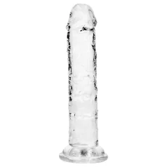   RealRock - realistisk dildo med sugpropp (genomskinlig) - 12,7 cm