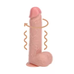 RealRock - roterande vibrator - naturfärg - 20,5 cm