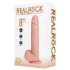 RealRock - dildo med sugkopp och vibrator - naturfärg (20,5 cm)
