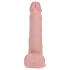 RealRock - dildo med sugkopp och vibrator - naturfärg (20,5 cm)