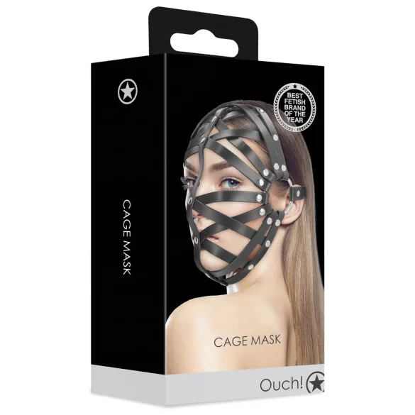 Ouch! - ansiktsmask bur design - konstläder svart
