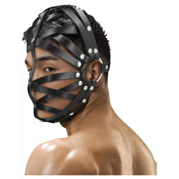 Ouch! - ansiktsmask bur design - konstläder svart