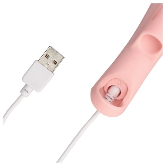 Loveline - finger vibrator med räfflor - rosa