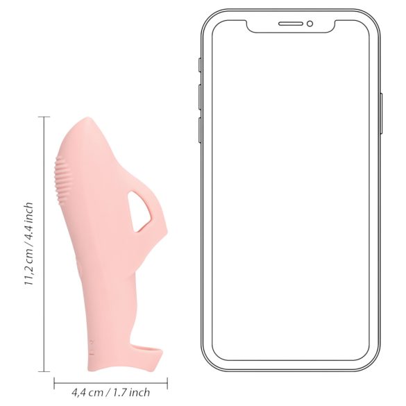 Loveline - finger vibrator med räfflor - rosa