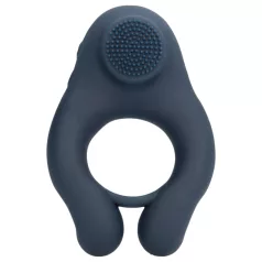 Loveline - vibratorring med klitorisstimulator - grå