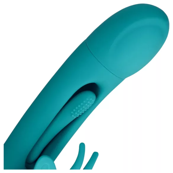 Loveline - vibrator med fjäril och tungfunktion - turkos