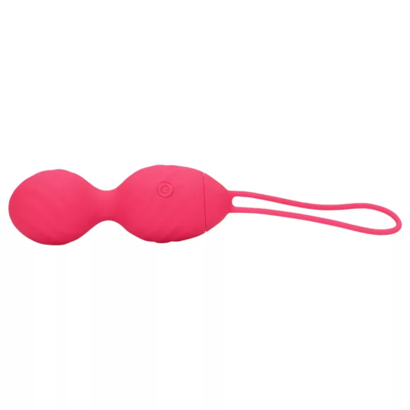 Loveline - vibrerande geishakulor - räfflad - rosa