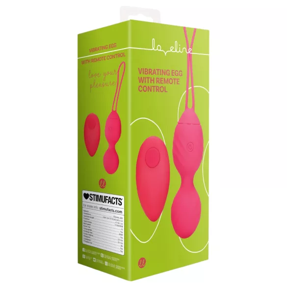 Loveline - vibrerande geishakulor - räfflad - rosa