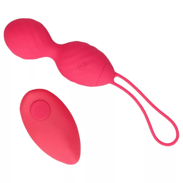 Loveline - vibrerande geishakulor - räfflad - rosa