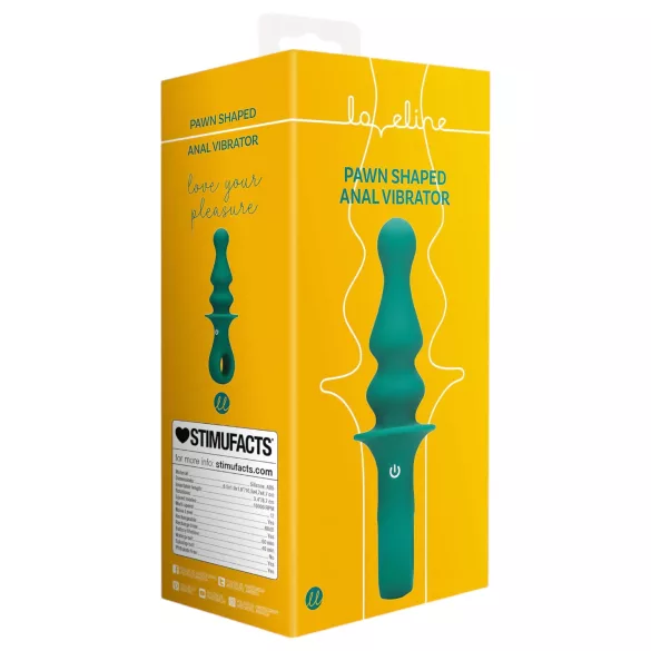 Loveline - analvibrator med pärlor - uppladdningsbar - grön