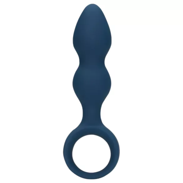 Loveline - analplugg med ringgrepp - liten - blå