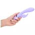 Loveline - rabbit vibrator med klitorisstimulator - uppladdningsbar - lila