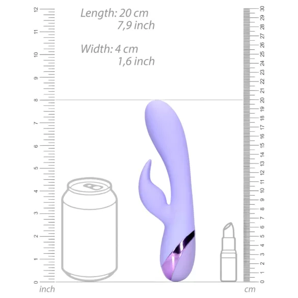 Loveline - rabbit vibrator med klitorisstimulator - uppladdningsbar - lila