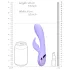 Loveline - rabbit vibrator med klitorisstimulator - uppladdningsbar - lila