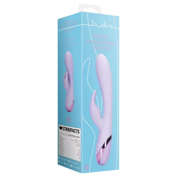 Loveline - rabbit vibrator med klitorisstimulator - uppladdningsbar - lila