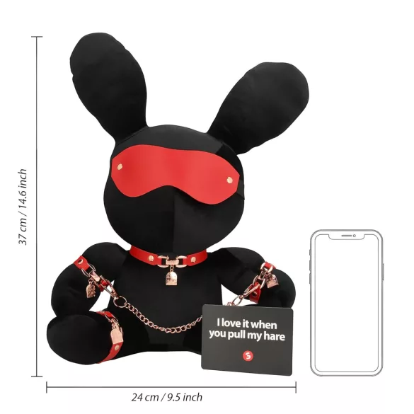 Bondage Rabbit - bdsm maskeradset - kaninöron - svart