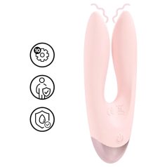   Loveline Amour - rabbitvibrator - dubbla motorer - silikon rosa