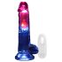 REALROCK - dildo med pung - vibrator glödande - 20 cm