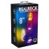 REALROCK - dildo med pung - vibrator glödande - 20 cm